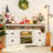 Laziza 3 in 1 Morden Farmhouse TV Stand For 85 inch TVs with 4 Drawers and Spacious Storage Space-1808013267