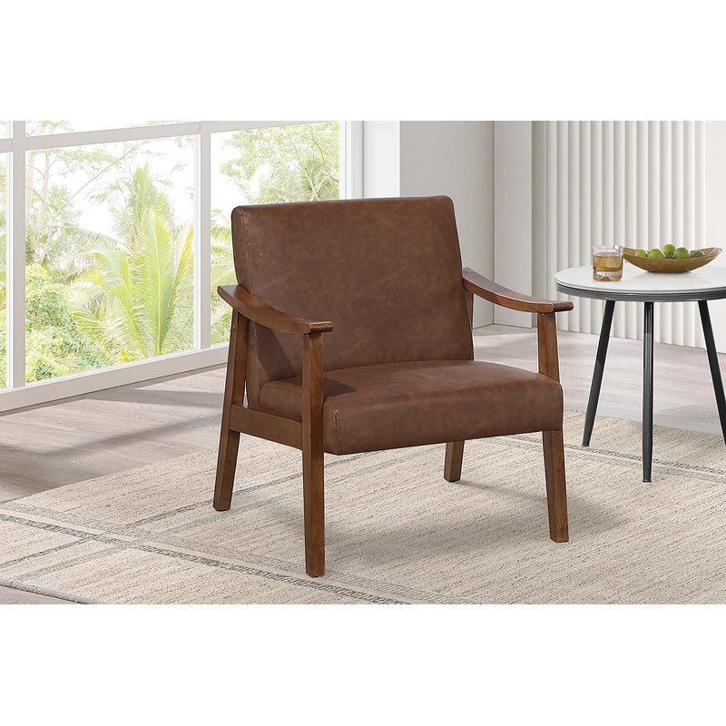 Chaise d'appoint rembourrée en similicuir 1pc