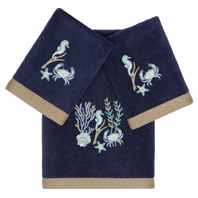 100% Turkish Cotton Aaron 3 Piece Embellished Towel Set