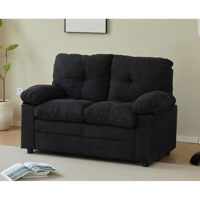 3 - Piece Cotton Living Room Set, Black
