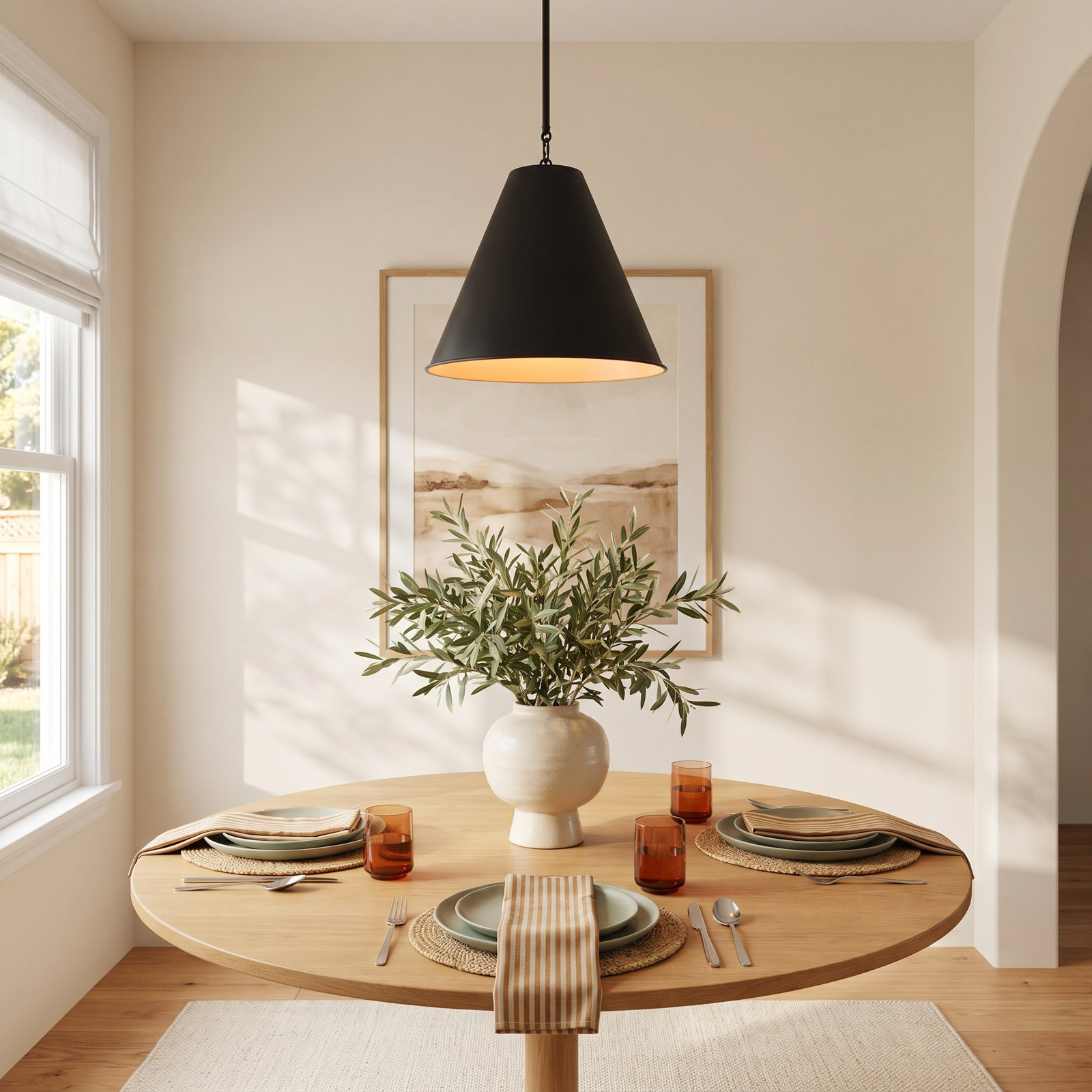 Camariae Dimmable Single Light Pendant, Midnight Black, Midnight Black