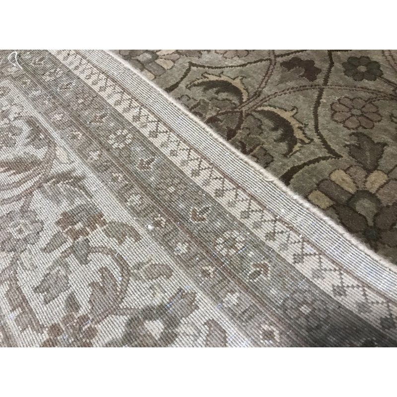 Marquis Wool Oriental Area Rug in Brown/Beige, Rectangle 6'2" x 9'