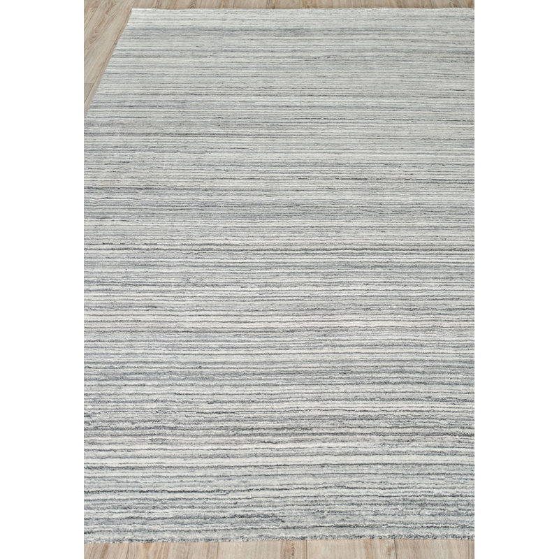 Rossini Striped Area Rug in Light Gray, Rectangle 10' x 14'