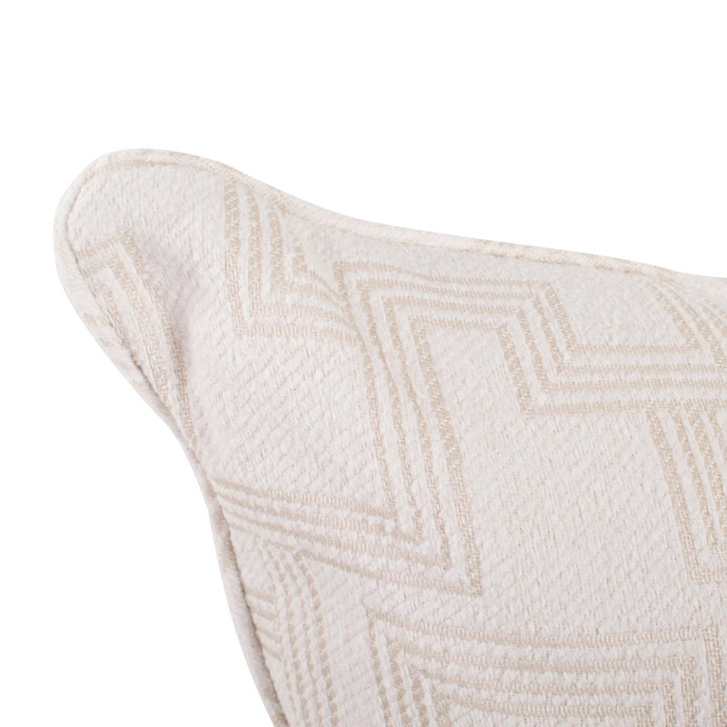 Coussin intérieur / extérieur Syros Fog, H 24 po x l 24 po, Naturel, Carré