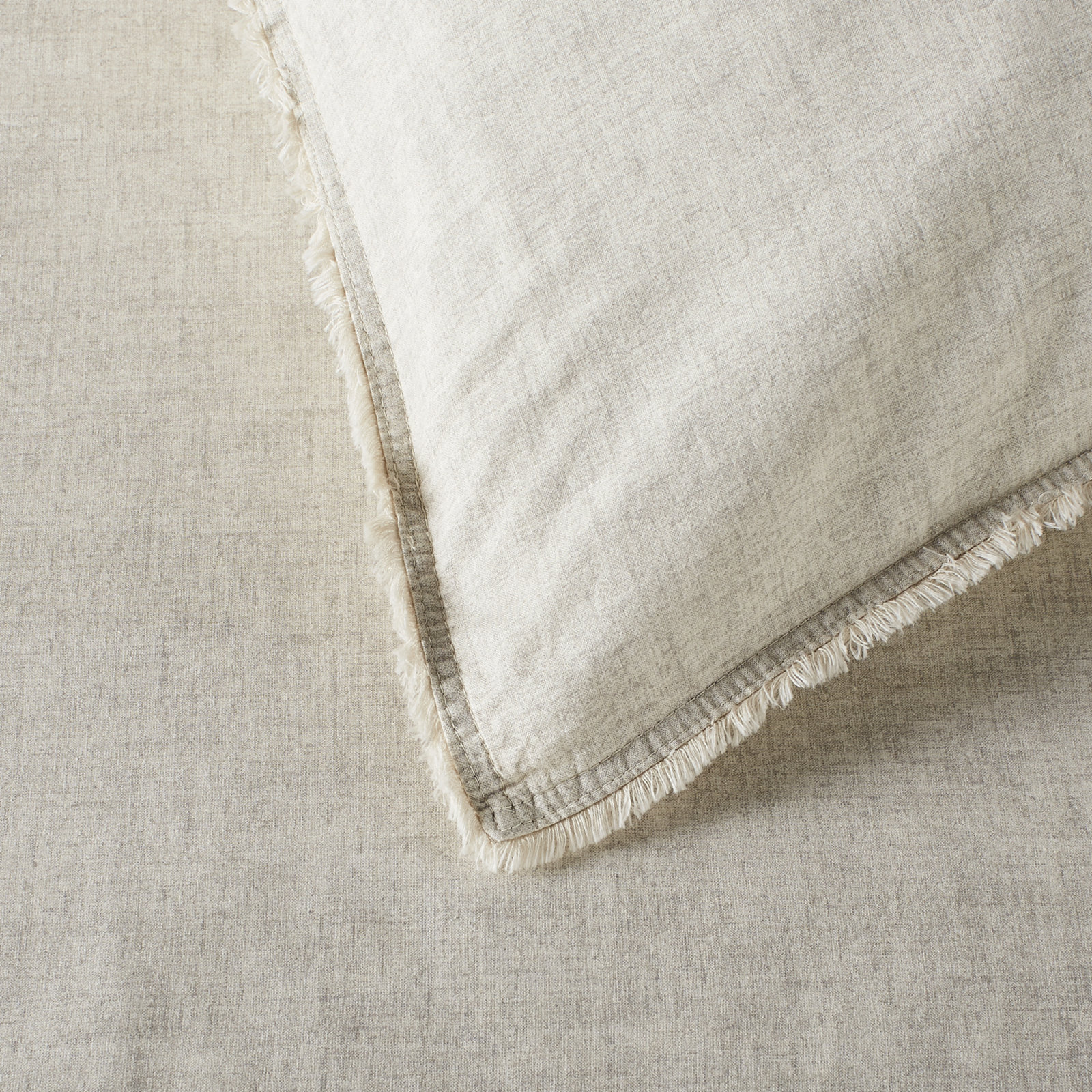 Emington Cotton Comforter Set, Beige, King Comforter + 2 King Shams