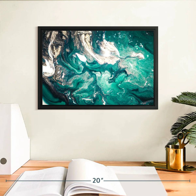 Avery Abstract Teal, 9" H x 13" W