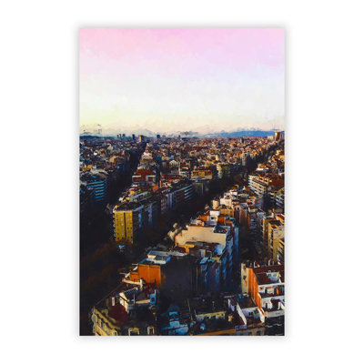 View of Barcelona in Spain - Frameless Print