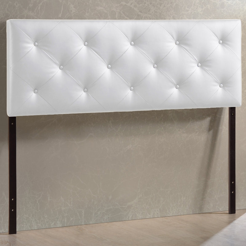 Tête de lit à panneau tapissier Erietta, Blanc, Très grand