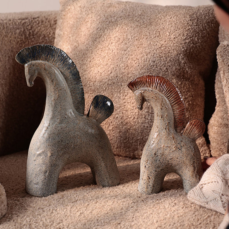 Picture Color Horse Ceramic Decorative Object