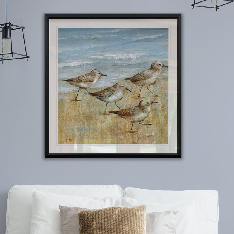«Sandpipers I», reproduction encadrée, H 22 po x l 22 po x P 1,5 po