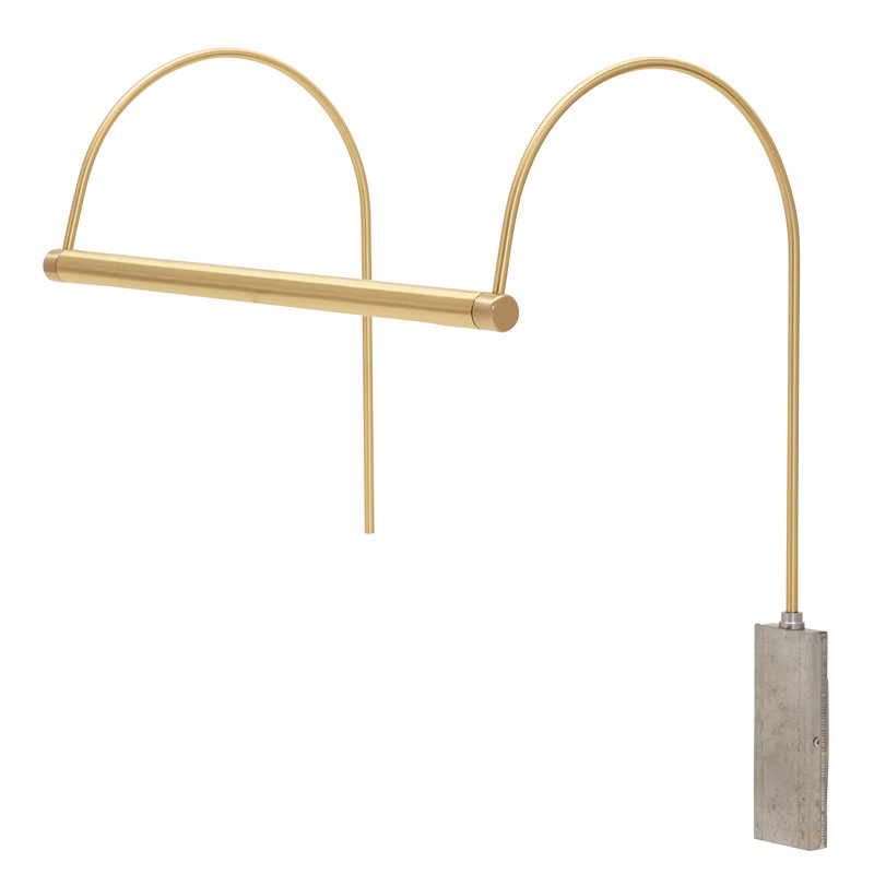 Cadre 1 lumières pour cadre d’image, Laiton satiné, H 5,5 po x l 15 po x P 8 po