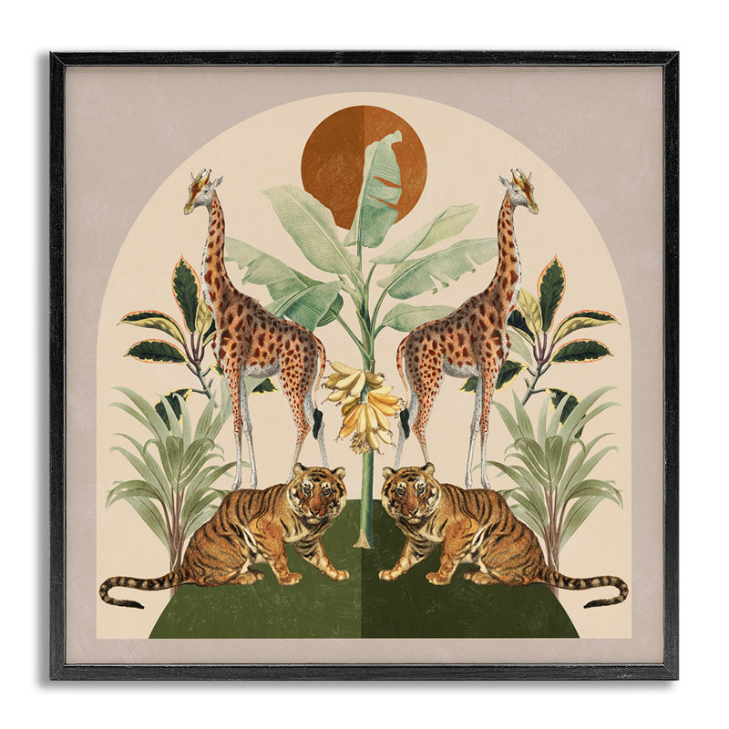 Art de la jungle, estampe numérique encadrée par Victoria Barnes, Estampe numérique Farmhouse, H 12 po x l 12 po