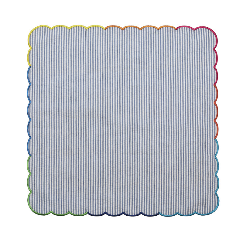 Fiesta Napkin, White/Navy/Red