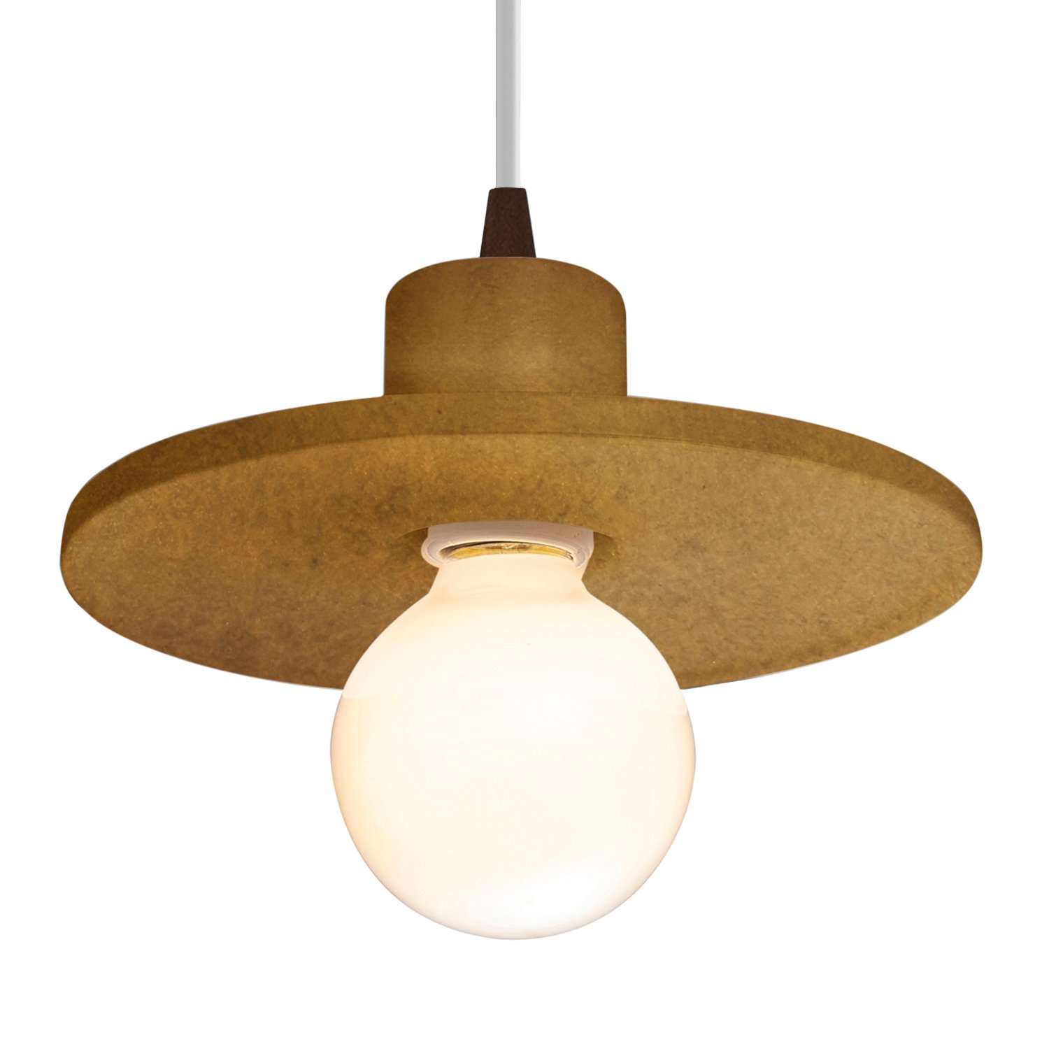 Leni Ceramic Dimmable Pendant, Antique Gold, Dark Bronze