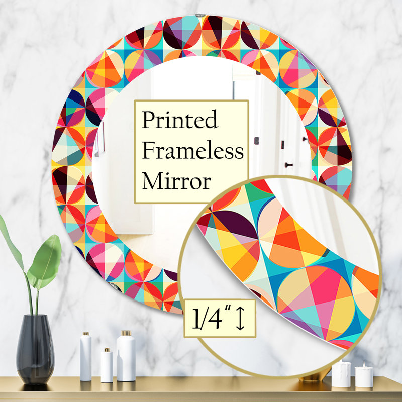 Miroir mural Triangular Colourfields 6, H 31,5 po x l po
