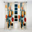 Rideau obscurcissant coloré Mid Century Retro Reflections IV - Mid-Century - 1 panneau-107564914