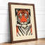 Tiger Face Forward Graphic Art - Framed Print-375532517-375532526