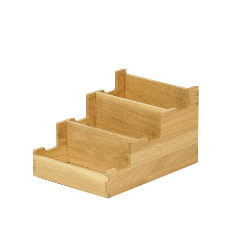 Sydney 3 Section Flatware Holder, Oak