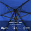Parasol de marché 9 pi avec bouton-poussoir inclinable et manivelle, bleu royal-492635489