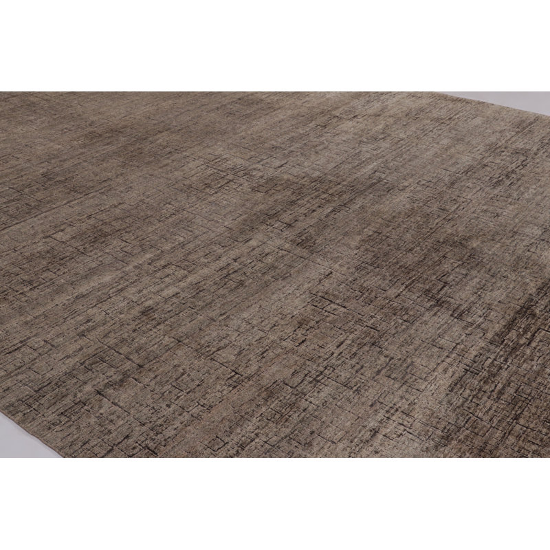 Rug & Kilim’S Modern Textural Rug In Rich Brown Tones And Subtle Patterns
