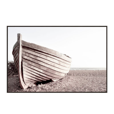 Sanibel Coastal Boat Framed Canvas Wall Art