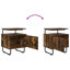40 cm W Galvanised Steel Bedside Table-1890073233