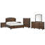 Grand lit à panneaux 2 commodes et commode avec miroir en forme Galbraith-1610978859-1621049254