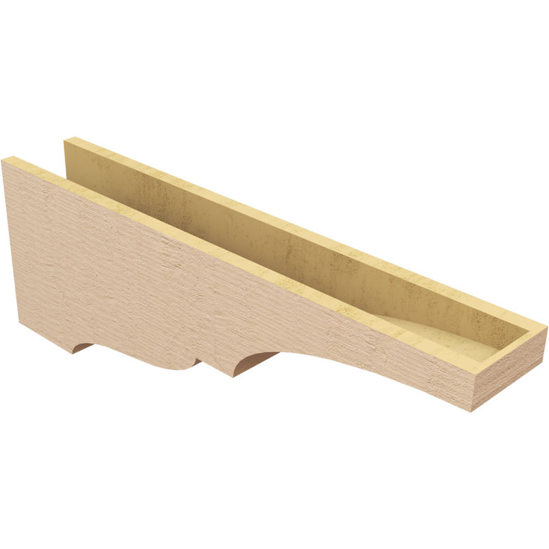 Bois de cèdre brut Asheboro, grain de bois TimberThane Corbel, apprêté brun clair, H 12 po x l 6 po x P 36 po