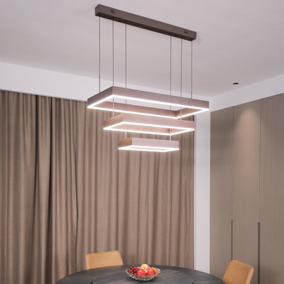 Ariadnee 3 - Light Square/Rectangle Tiered LED Pendant