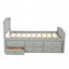 Lit plateforme simple avec 6 tiroirs de rangement-1156516583