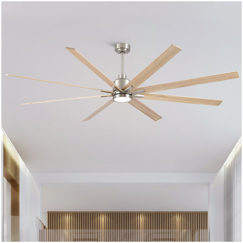 Ventilateur de plafond surdimensionné en bois de noyer noir 84 po