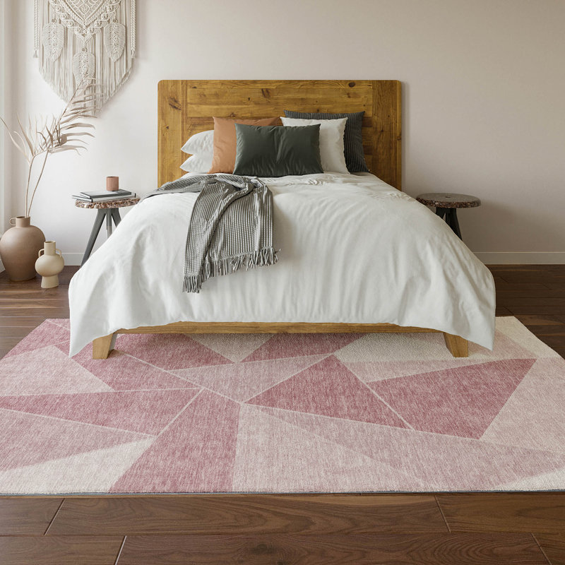 Premium Machine Washable Mayfield AMF636 Geometric Rug, 3' x 5', Chocolate