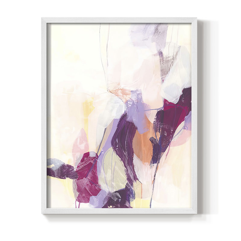 Impression polaire magenta polaire I - bois massif, H 21 po x l 17 po, Blanc