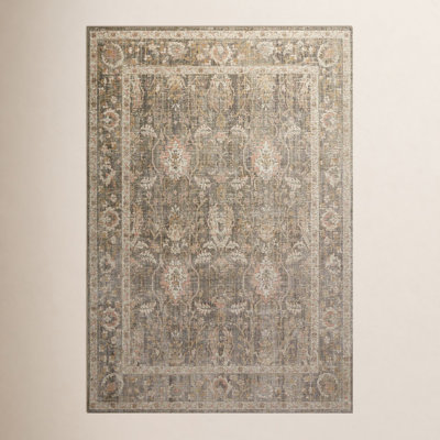 Chris Loves Julia x Loloi Rosemarie Oriental Sage Blush Area Rug