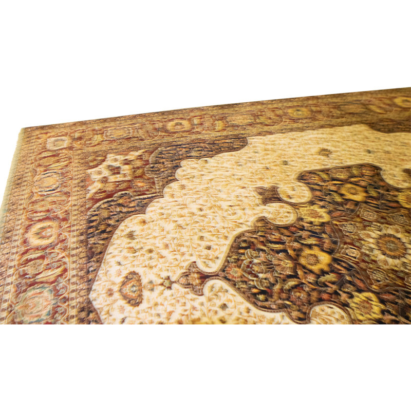 Tapis crème et rouge noué à la main de haute qualité