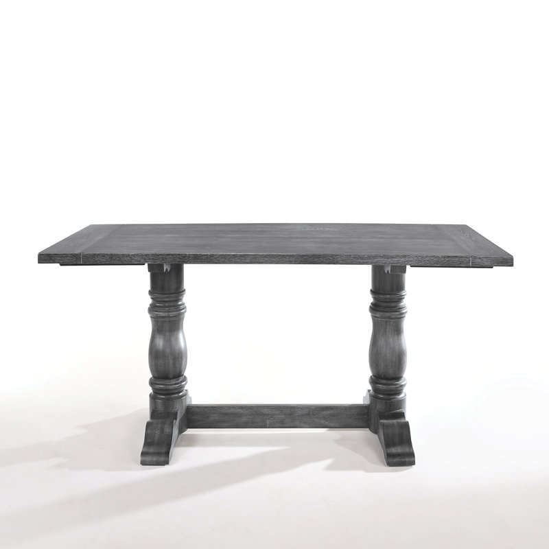 Table de salle à manger à finition grise patinée