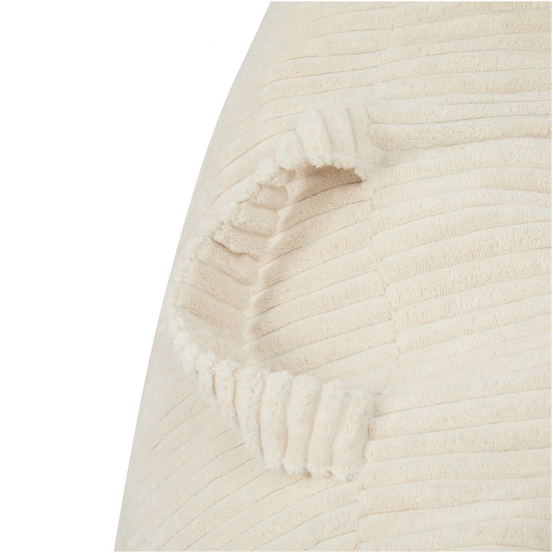 Fauteuil à billes Olbia, fausse fourrure beige