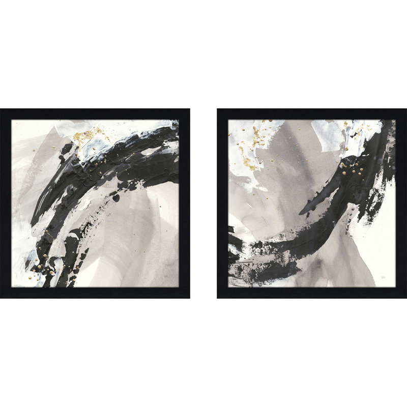 Galaxy I - ensemble de 2 reproductions encadrées sur papier, H 16,5 po x l 33 po, Pas de tapis