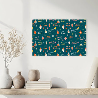 «Christmaspatternno30», reproduction d'art abstrait paysage d'hiver
