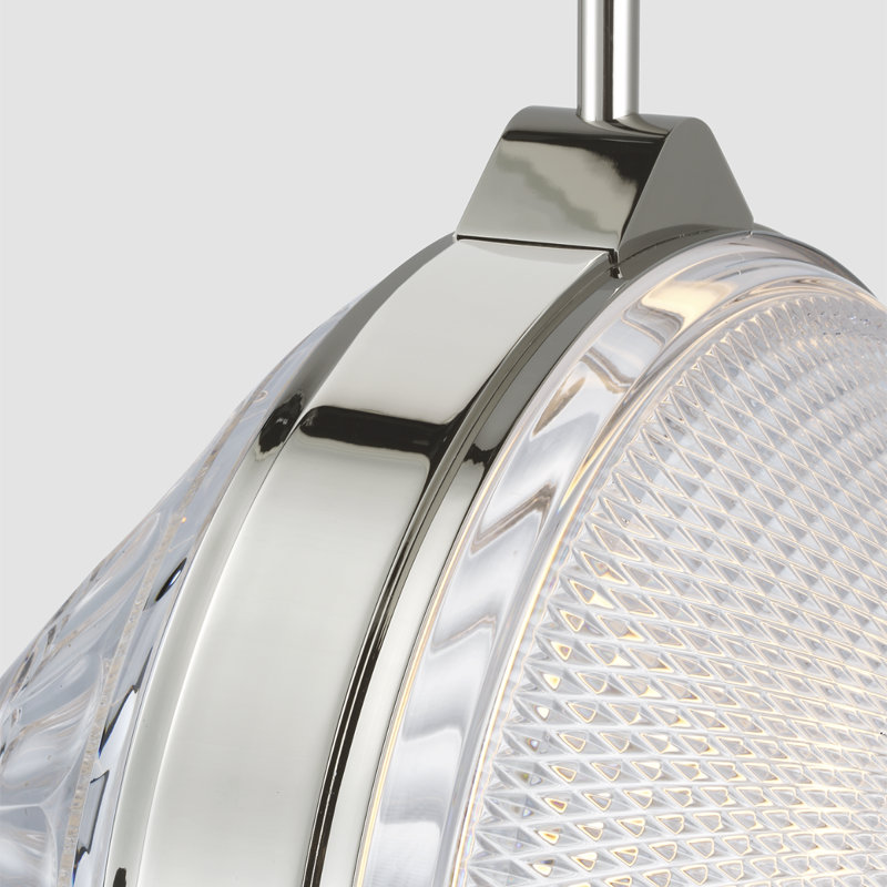 Copper Coast 1 - Light LED Pendant, Polished Nickel