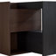 Armoire à chaussures réglable 32,5 po à 58,8 po avec 1 tiroir, coin à 90 degrés pour le salon, couloir, point de sortie, vestibule extensible noir et noyer, vestibule