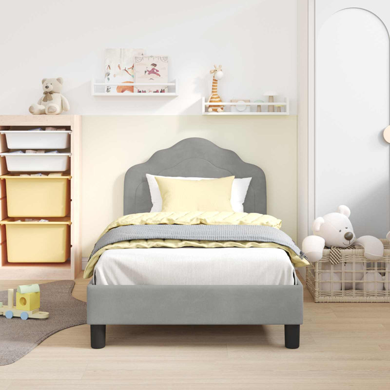 Bed Frame, Light Grey, European Toddler (80 x 160cm)