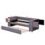 Lit simple tapissier avec lit gigogne-435913495