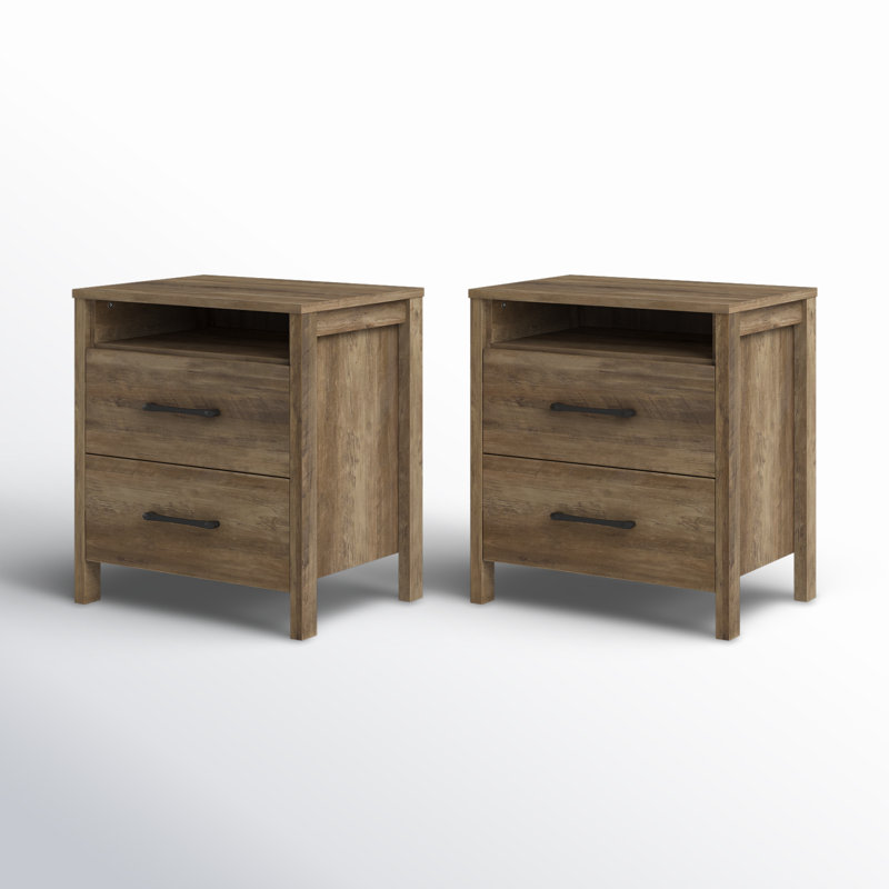 Allysyn 22.7" 2 Drawer Nightstand