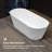 Acrylic Free Standing Bathtub With Overflow Contemporary Soaking Tub Glossy White Oval Freestanding Tub With Predrilled Drain Hole