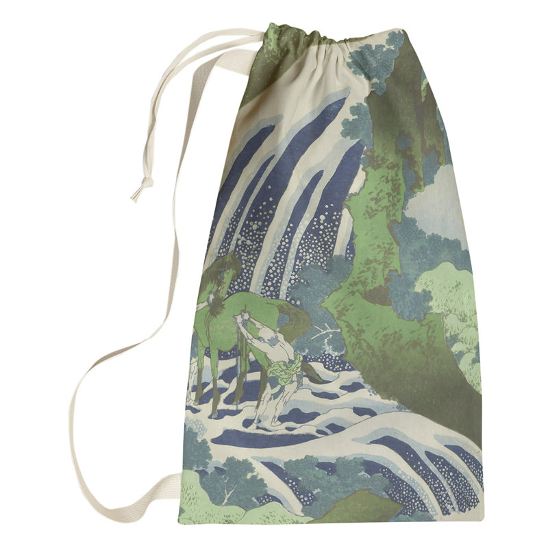 Sac à linge en cascade et cheval, Petit (H 64 po x l 20 po x P 1,5 po), Jaune