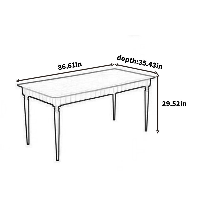 Vae, 29.52"H x 86.61"L x 35.43"W