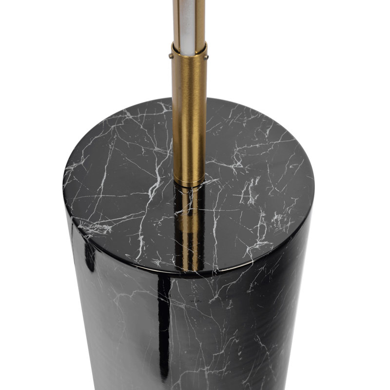 Lampe sur pied en laiton doré Prism avec base marche / arrêt en faux marbre