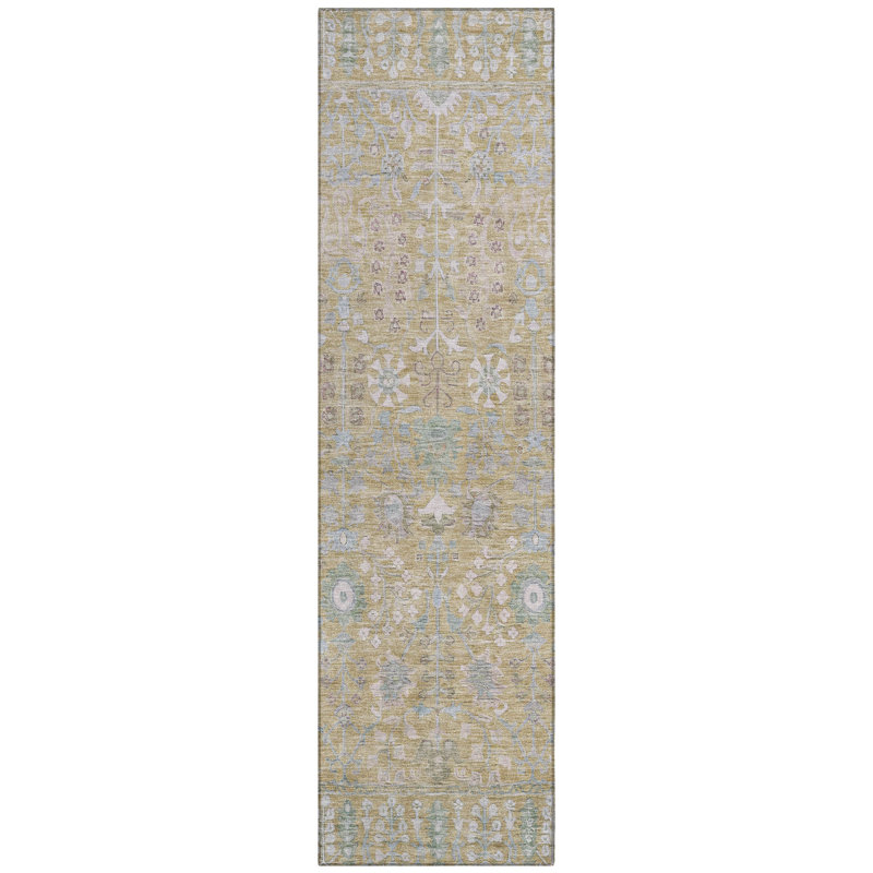 Machine Washable Indoor/Outdoor Brenden ACN2231 Global Rug, Runner 2'3" x 7'6"