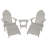 Milaca Plastic Adirondack Chair With Folding Ottoman (set Of 2) And Folding Side Table-120199272